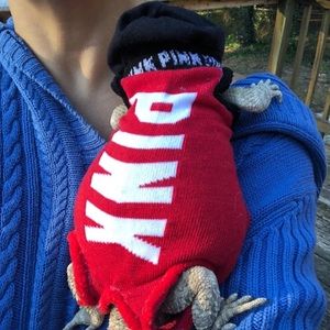 PINK VS PRINT SLEEVELESS HOODIE 4 BEARDED DRAGON